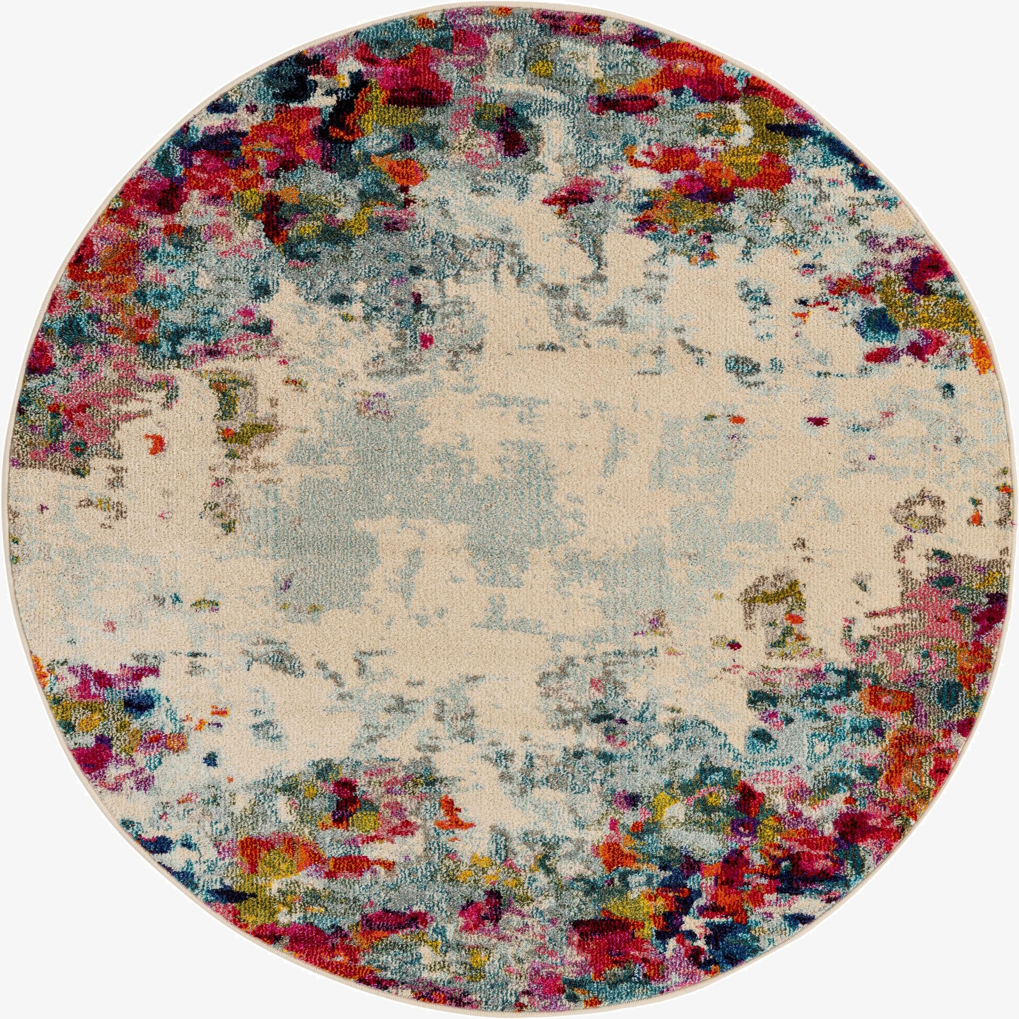 5' x 5'  Washable Spectrum Round Rug
