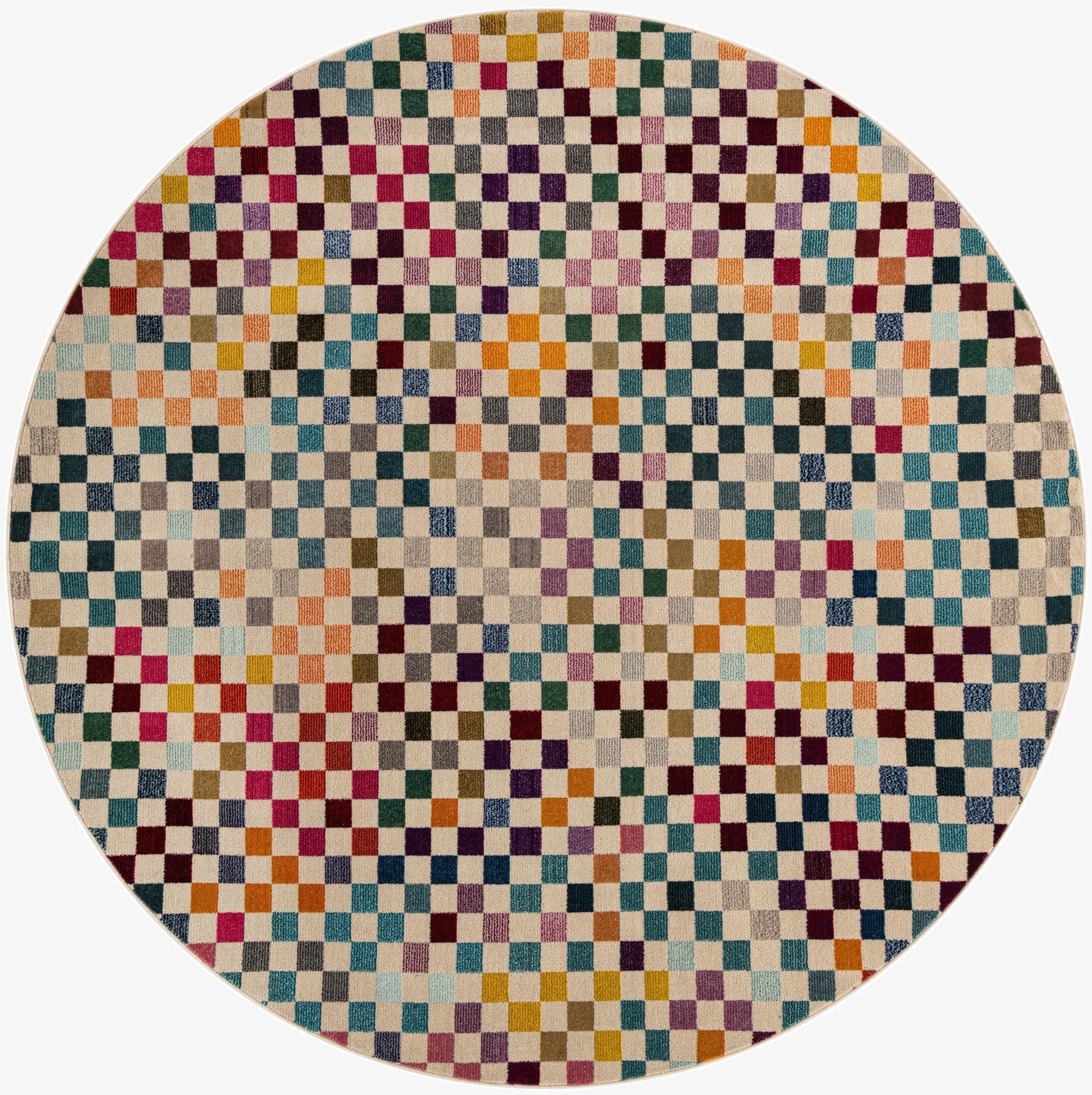 8' x 8'  Washable Spectrum Round Rug