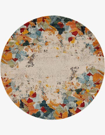 8' x 8' Washable Spectrum Round Rug