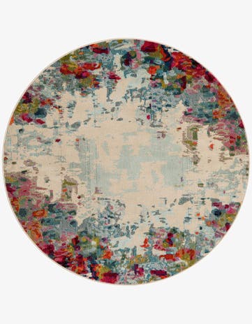 6' x 6' Washable Spectrum Round Rug
