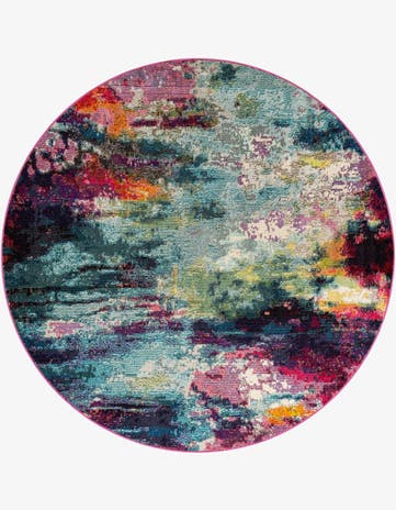 7' 1 x 7' 1 Washable Spectrum Round Rug