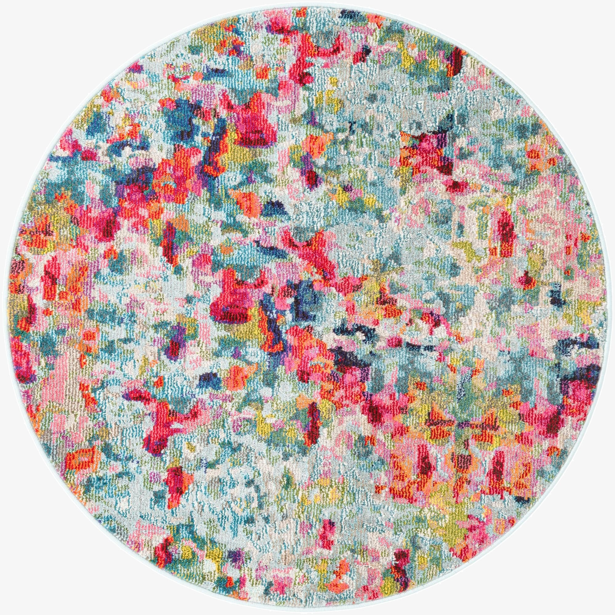 4' x 4'  Washable Spectrum Round Rug