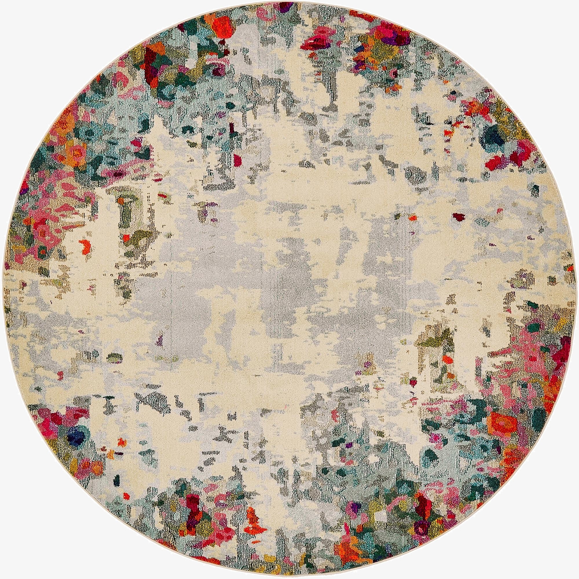 Primary image 8' x 8'  Washable Spectrum Round Rug