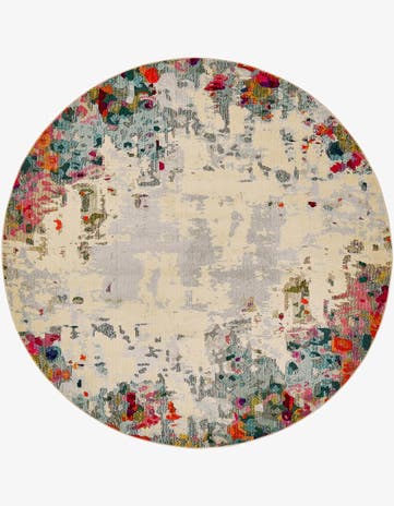 8' x 8' Washable Spectrum Round Rug