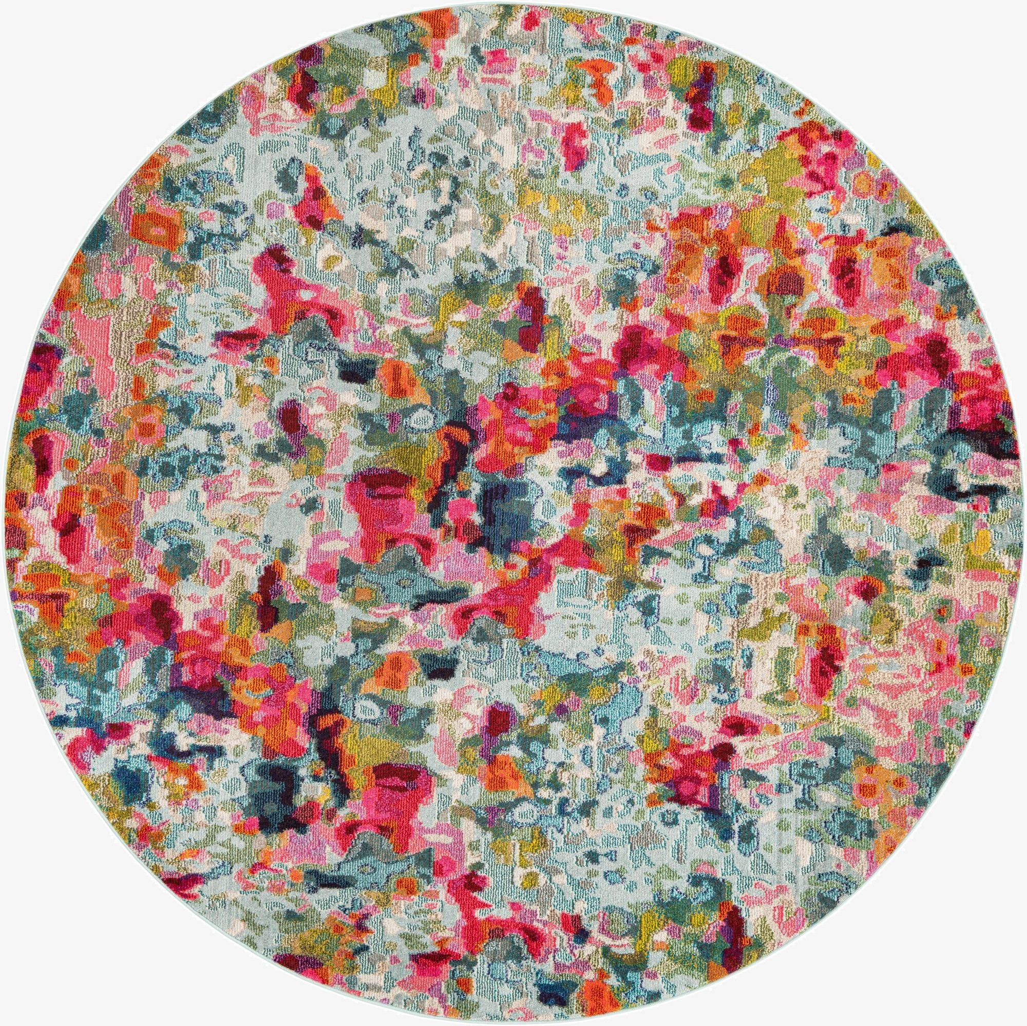 Primary image 8' x 8'  Washable Spectrum Round Rug