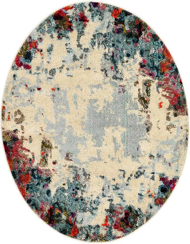 Detail image of 4' x 4' Washable Theia Round Rug