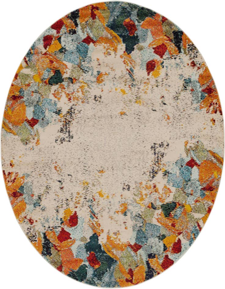 Detail image of 8' x 8' Washable Theia Round Rug