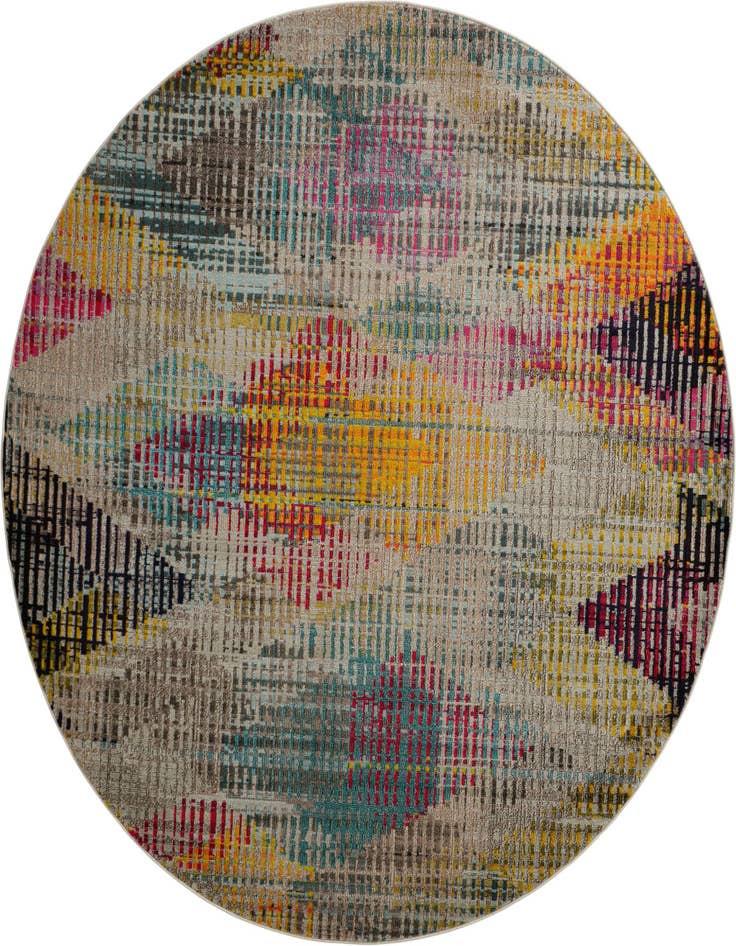 Detail image of 8' x 8' Washable Theia Round Rug