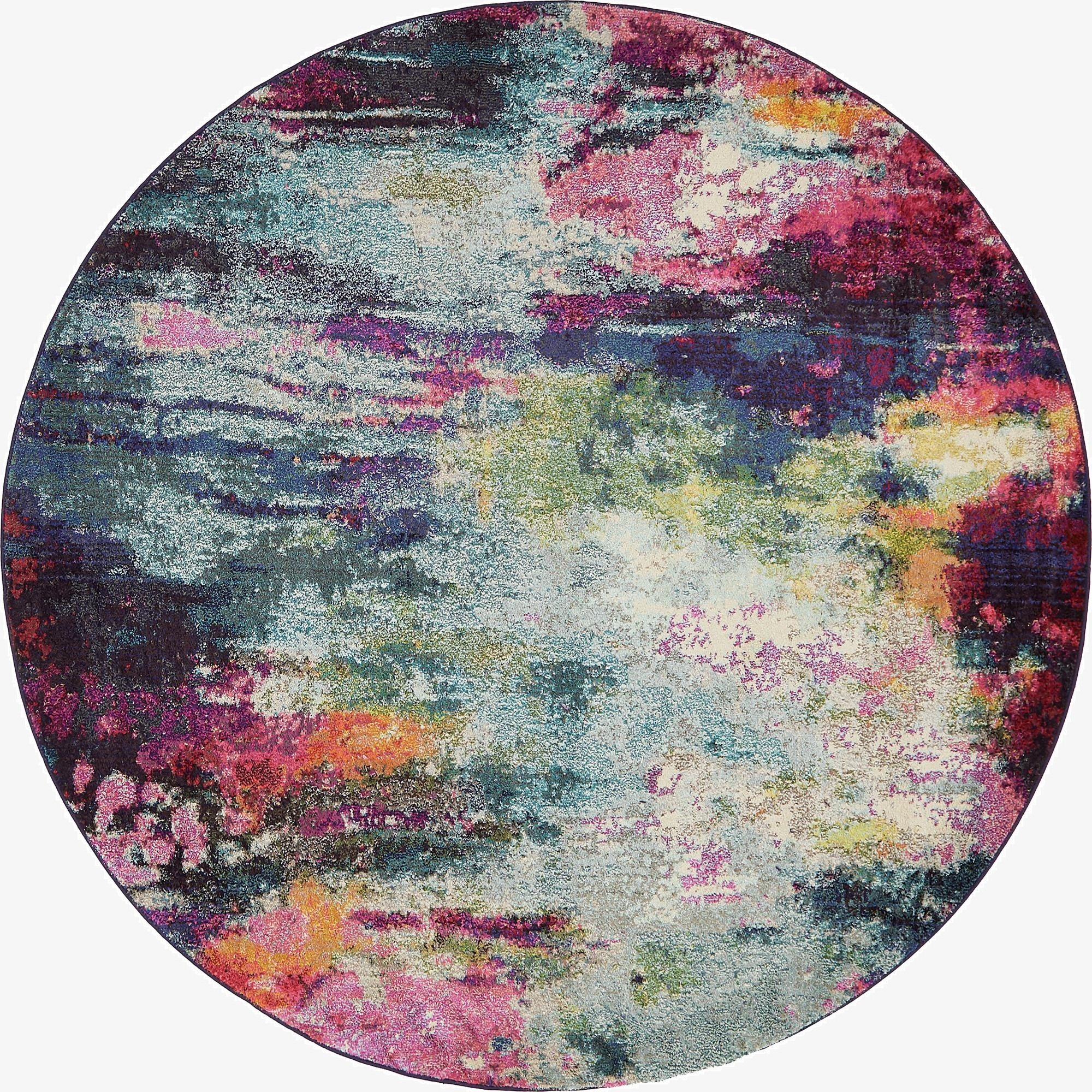8' x 8' Washable Theia Round Rug