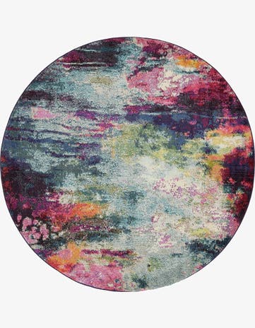 Washable Theia Round Rug