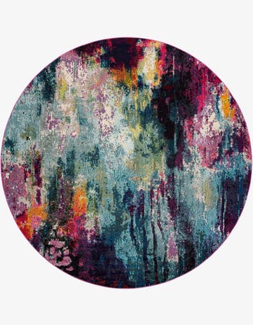 Washable Theia Round Rug