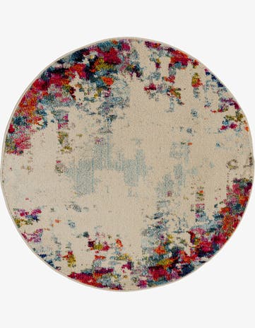 Washable Theia Round Rug