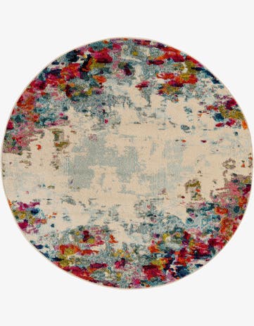 5' x 5' Washable Theia Round Rug