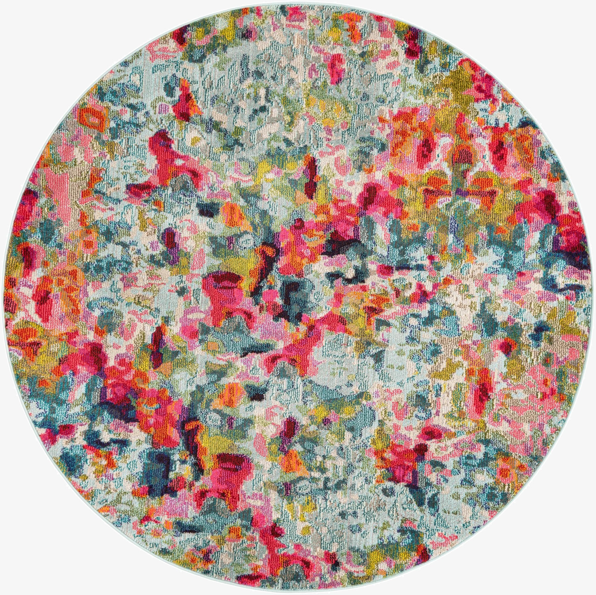 6' x 6' Washable Theia Round Rug