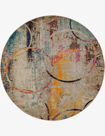 Washable Theia Round Rug