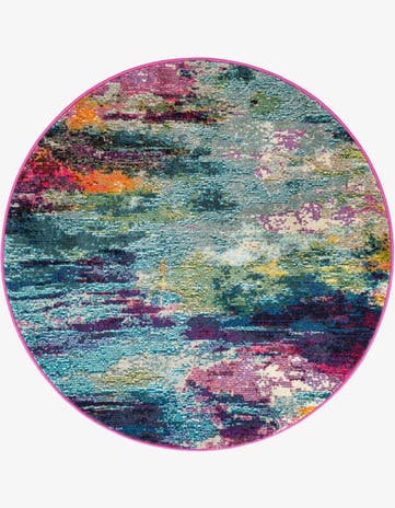 Washable Theia Round Rug