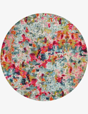 8' x 8' Washable Theia Round Rug