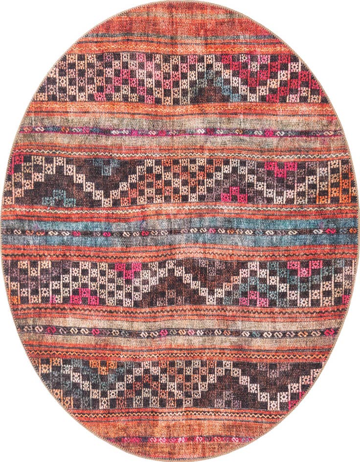Detail image of 3' 6 x 3' 6 Washable Timeless Round Rug