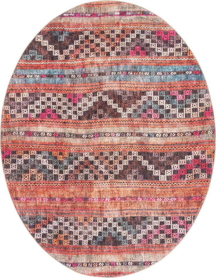 Detail image of 7' 7 x 7' 7 Washable Timeless Round Rug