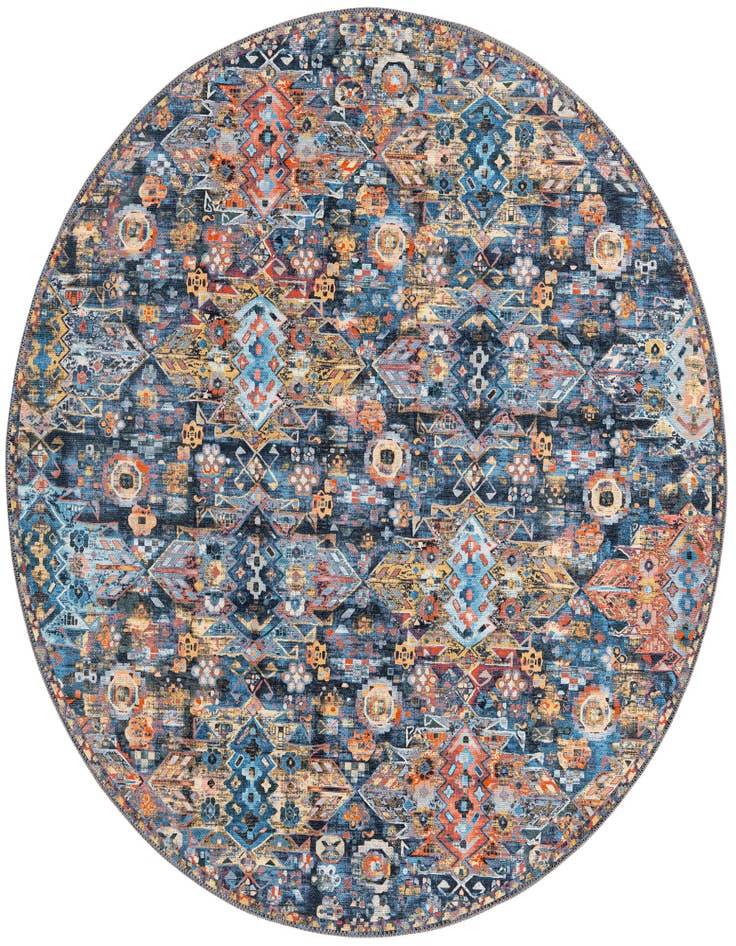 Detail image of 5' x 5' Washable Timeless Round Rug