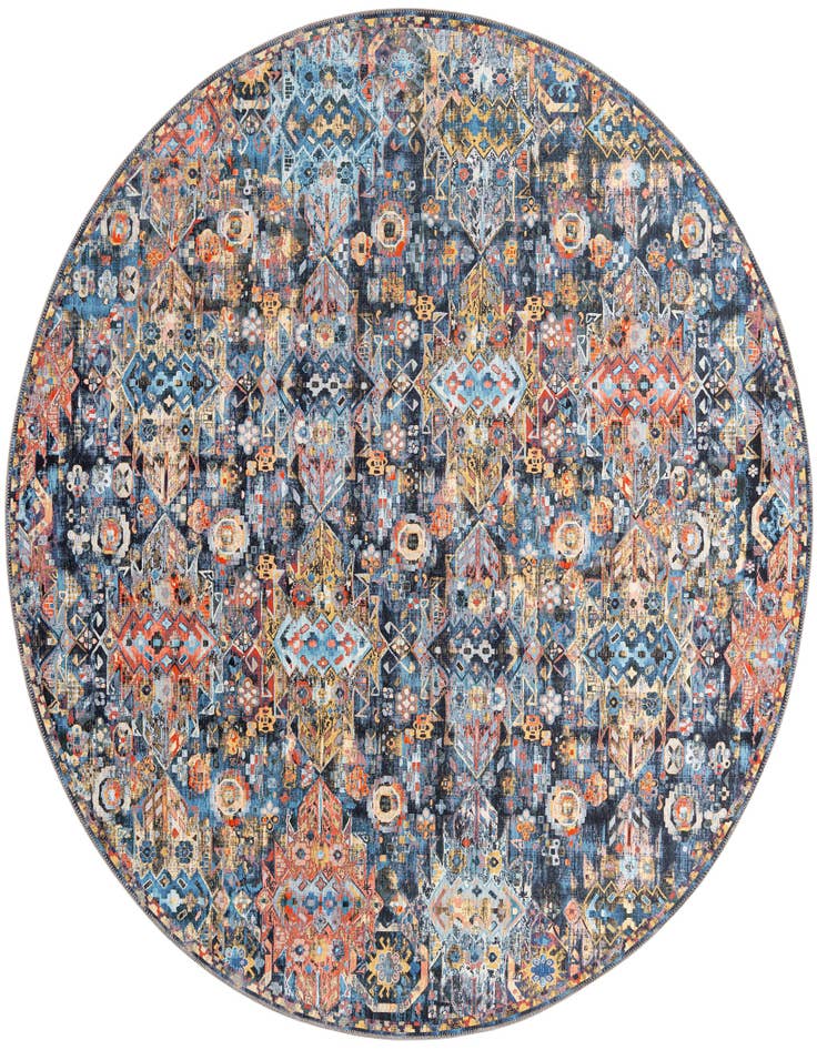 Detail image of 7' 7 x 7' 7 Washable Timeless Round Rug