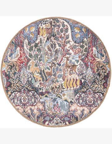 2' x 2' Washable Timeless Round Rug