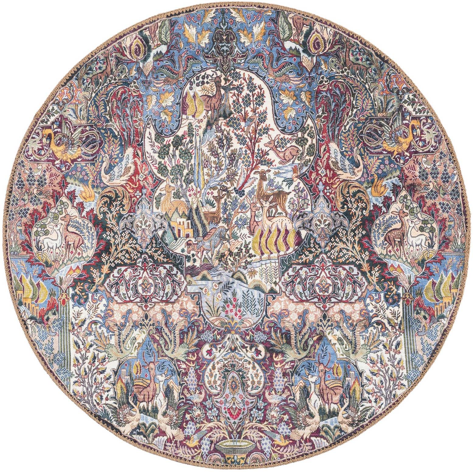 3' 6 x 3' 6 Washable Timeless Round Rug