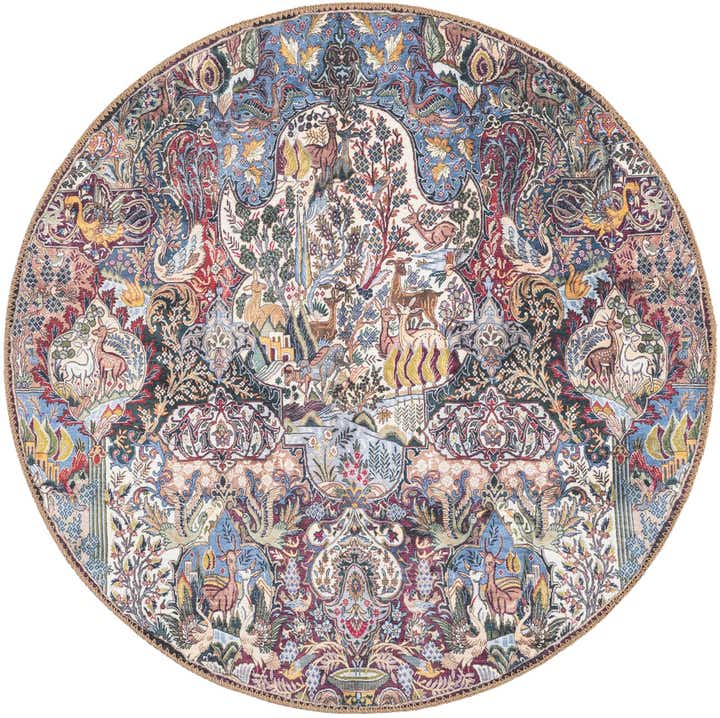 3' 6 x 3' 6 Washable Timeless Round Rug