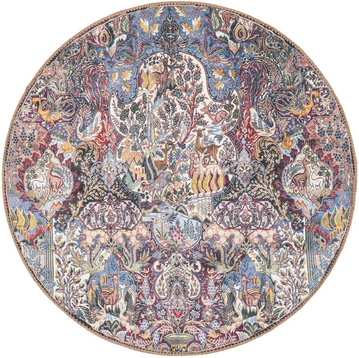 Detail image of 3' 6 x 3' 6 Washable Timeless Round Rug