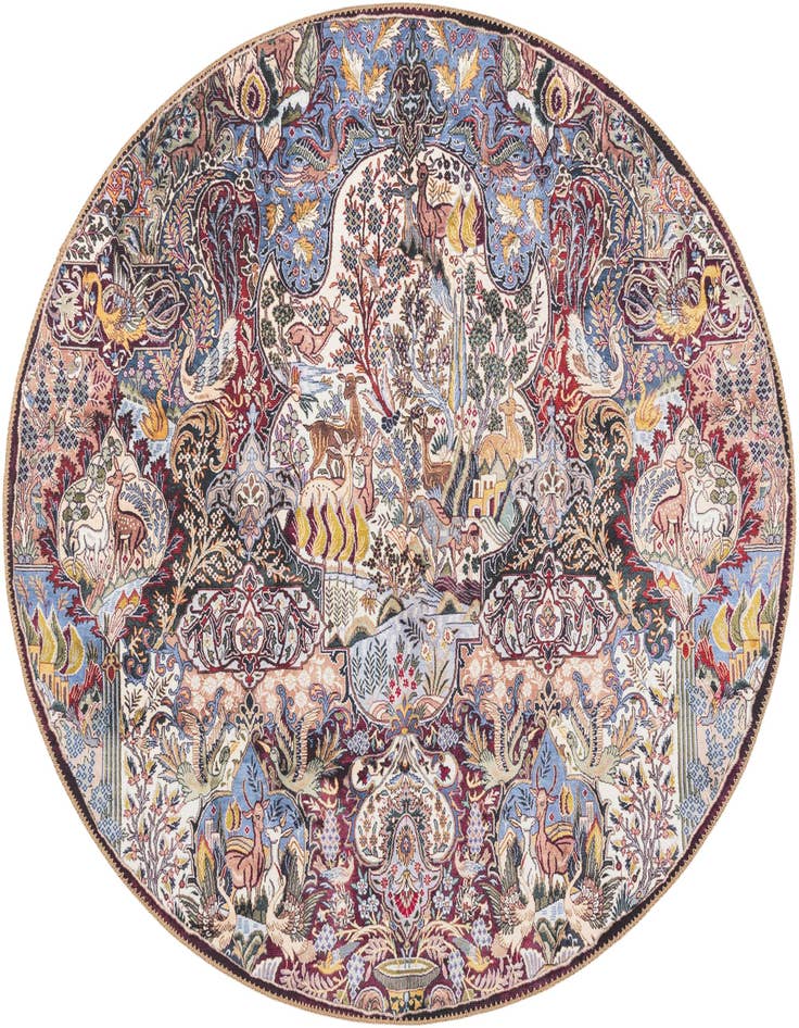 Detail image of 5' 1 x 5' 1 Washable Timeless Round Rug