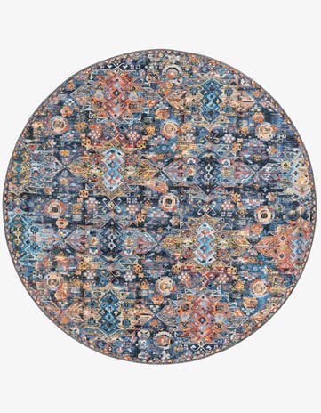 5' x 5' Washable Timeless Round Rug