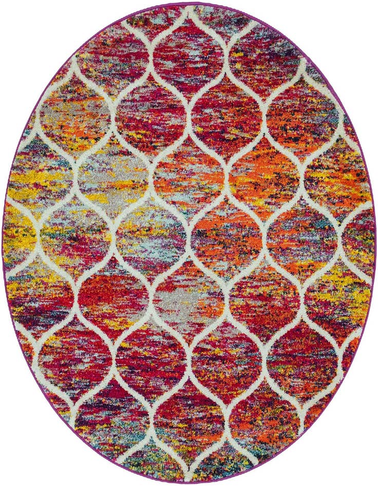 Detail image of 5' 3 x 5' 3 Trellis Frieze Round Rug