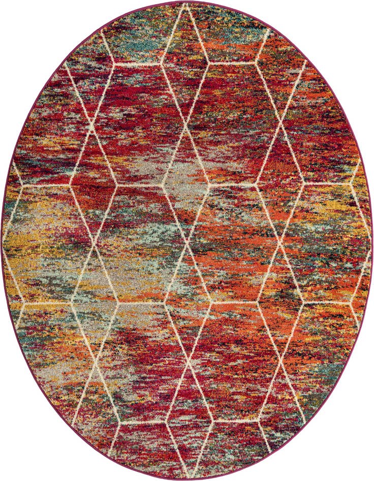 Detail image of 7' x 7' Trellis Frieze Round Rug