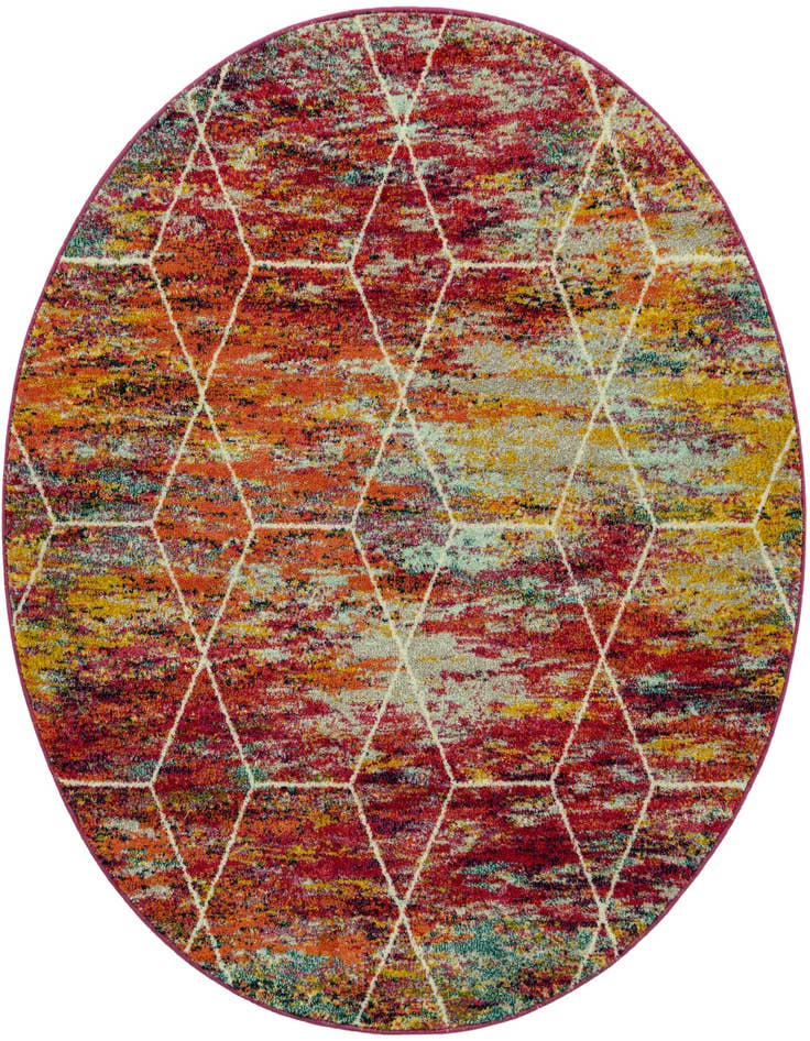 Detail image of 6' x 6' Trellis Frieze Round Rug
