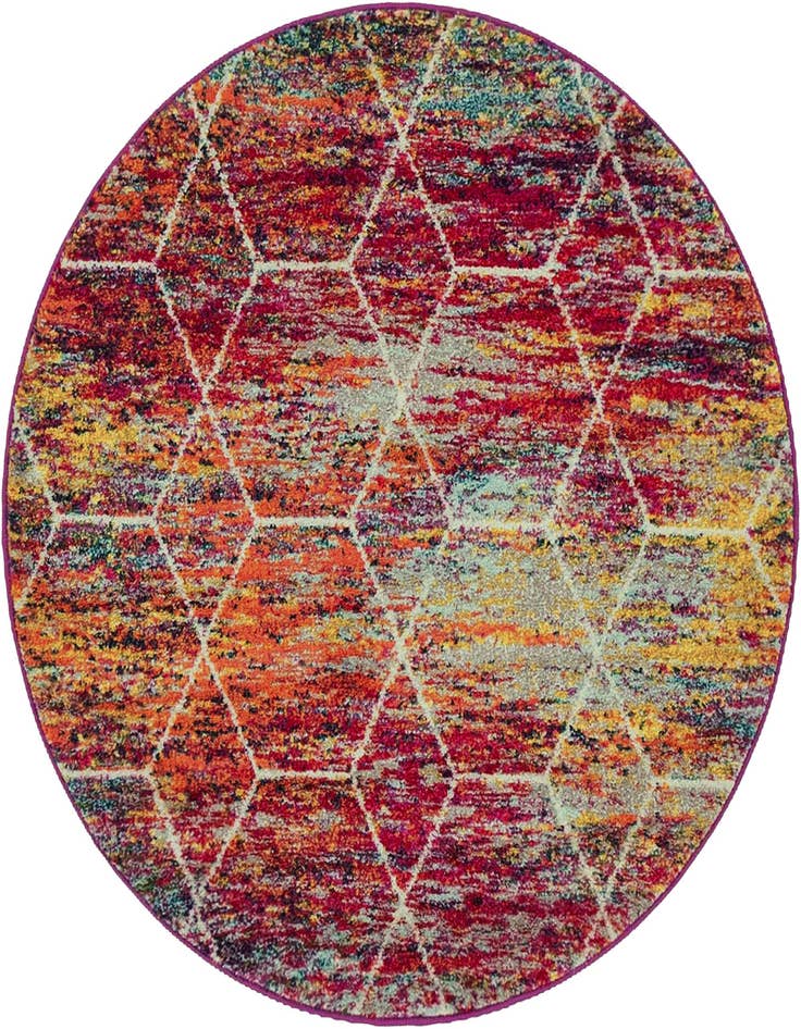 Detail image of 4' x 4' Trellis Frieze Round Rug