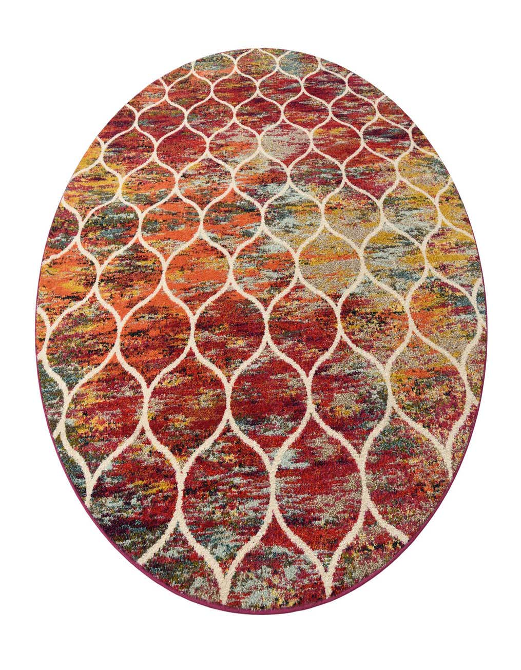 Detail image of 10' x 10' Trellis Frieze Round Rug