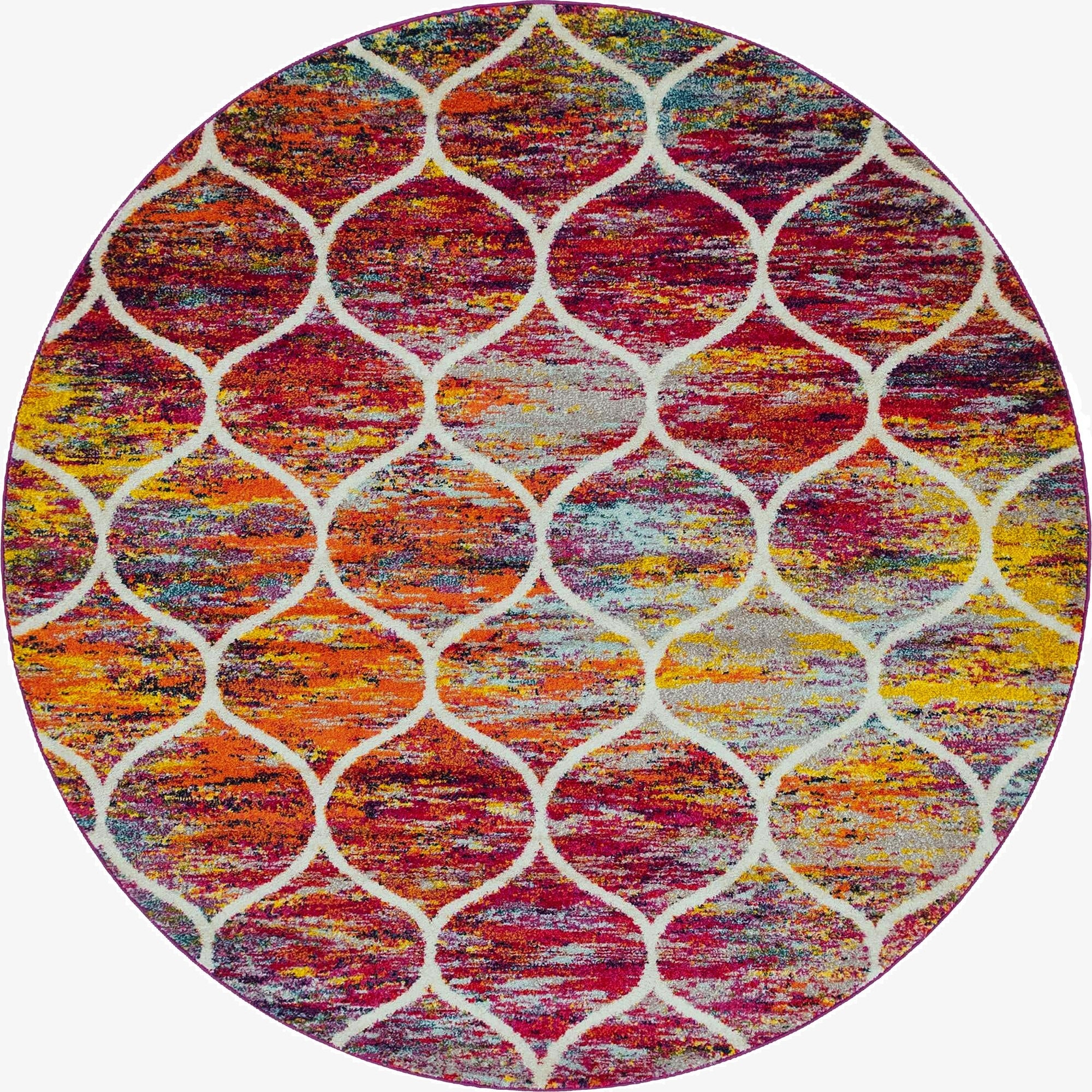 Primary image 6' x 6' Trellis Frieze Round Rug