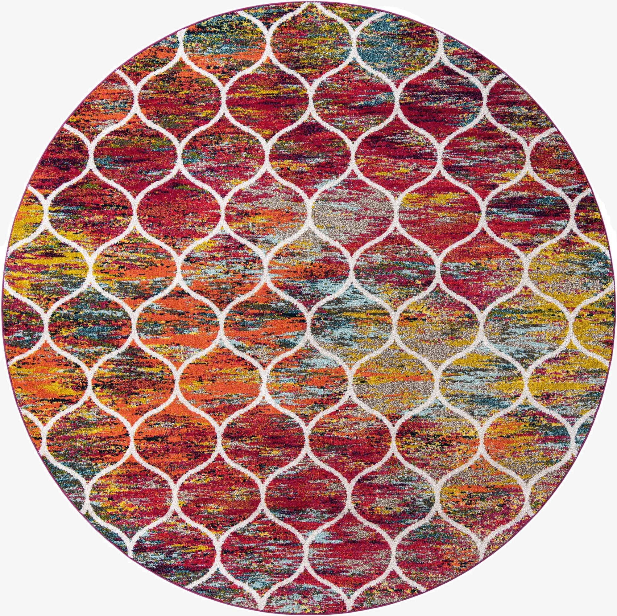 10' x 10' Trellis Frieze Round Rug