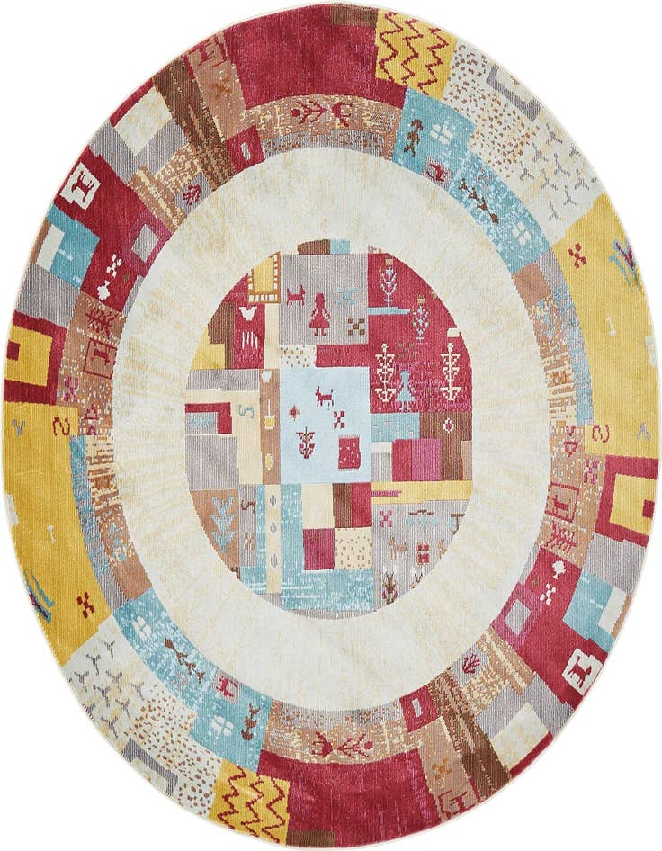 Detail image of 5' 5 x 5' 5 Tribe Round Rug