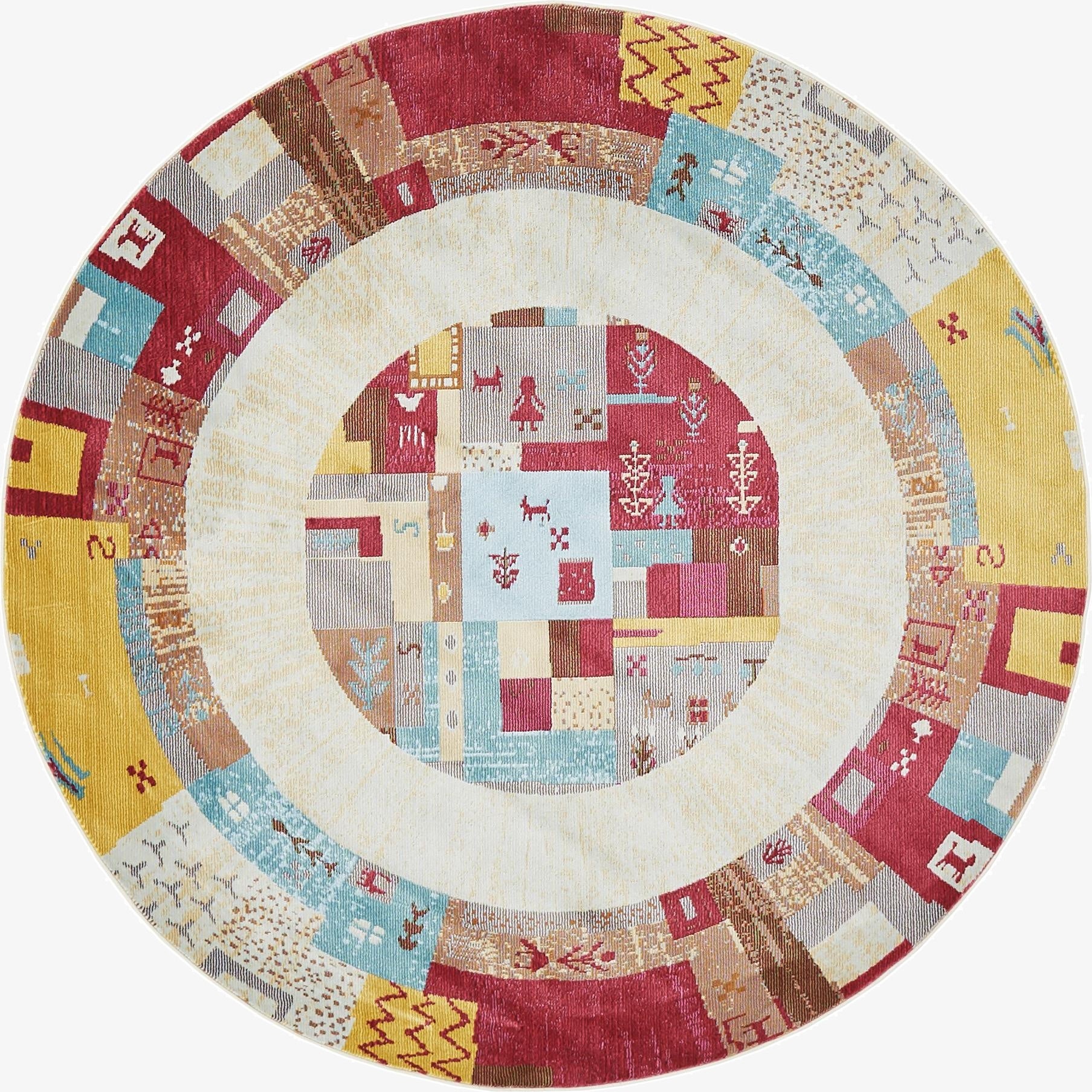 5' 5 x 5' 5 Tribe Round Rug
