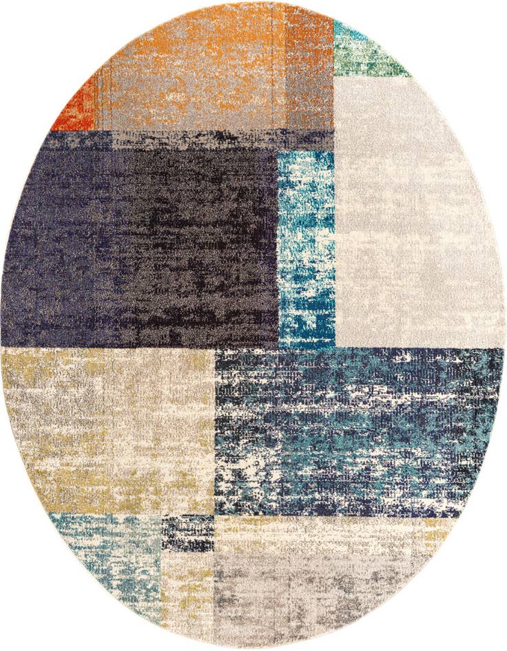 Detail image of 7' x 7' Washable Vivid Round Rug