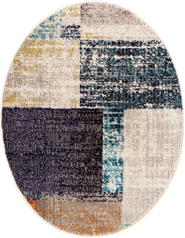 Detail image of 3' 3 x 3' 3 Washable Vivid Round Rug