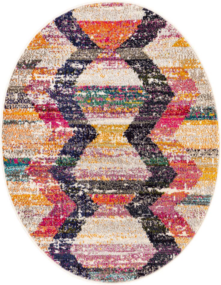 Detail image of 3' 3 x 3' 3 Washable Vivid Round Rug