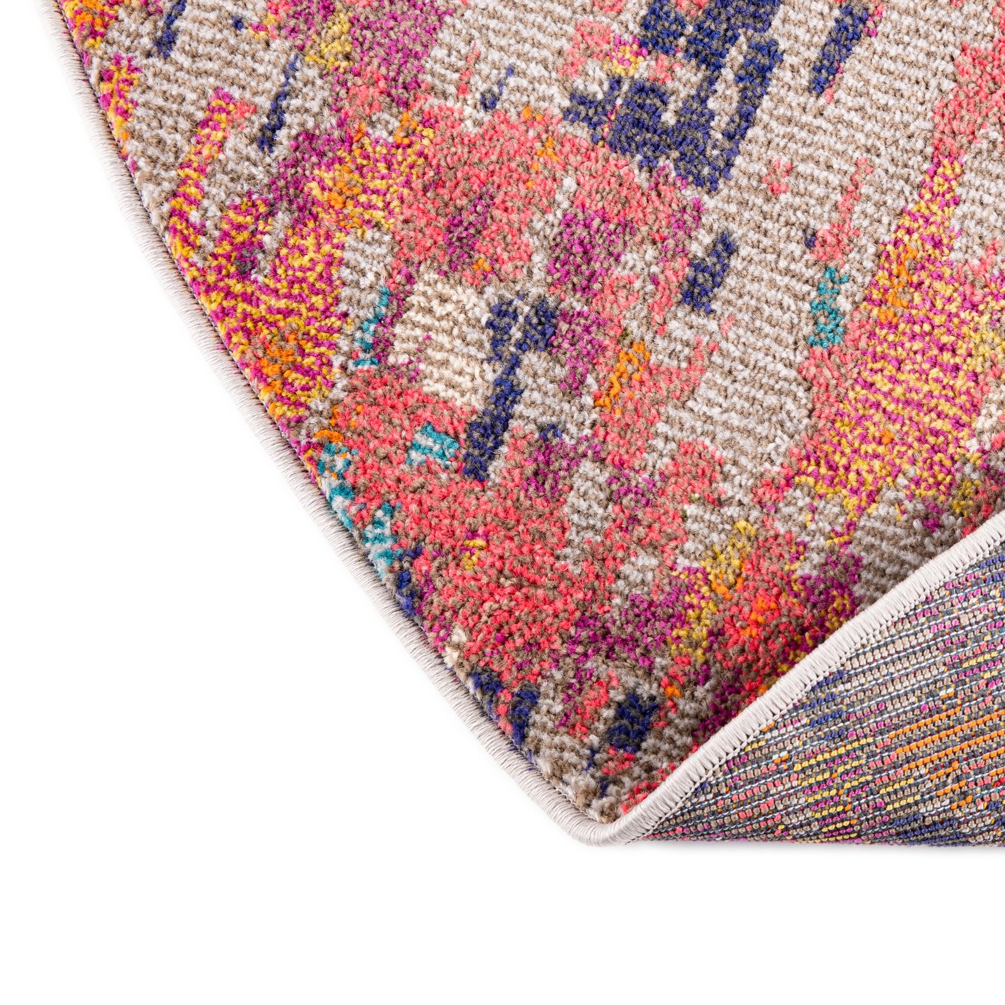 7' x 7' Washable Vivid Round Rug