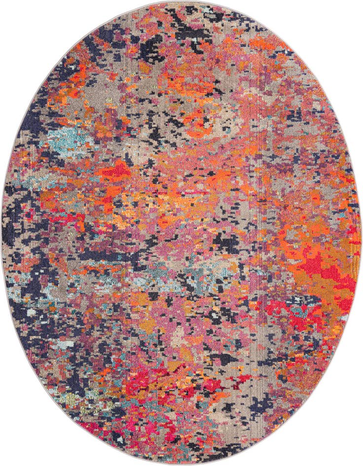 Detail image of 7' x 7' Washable Vivid Round Rug