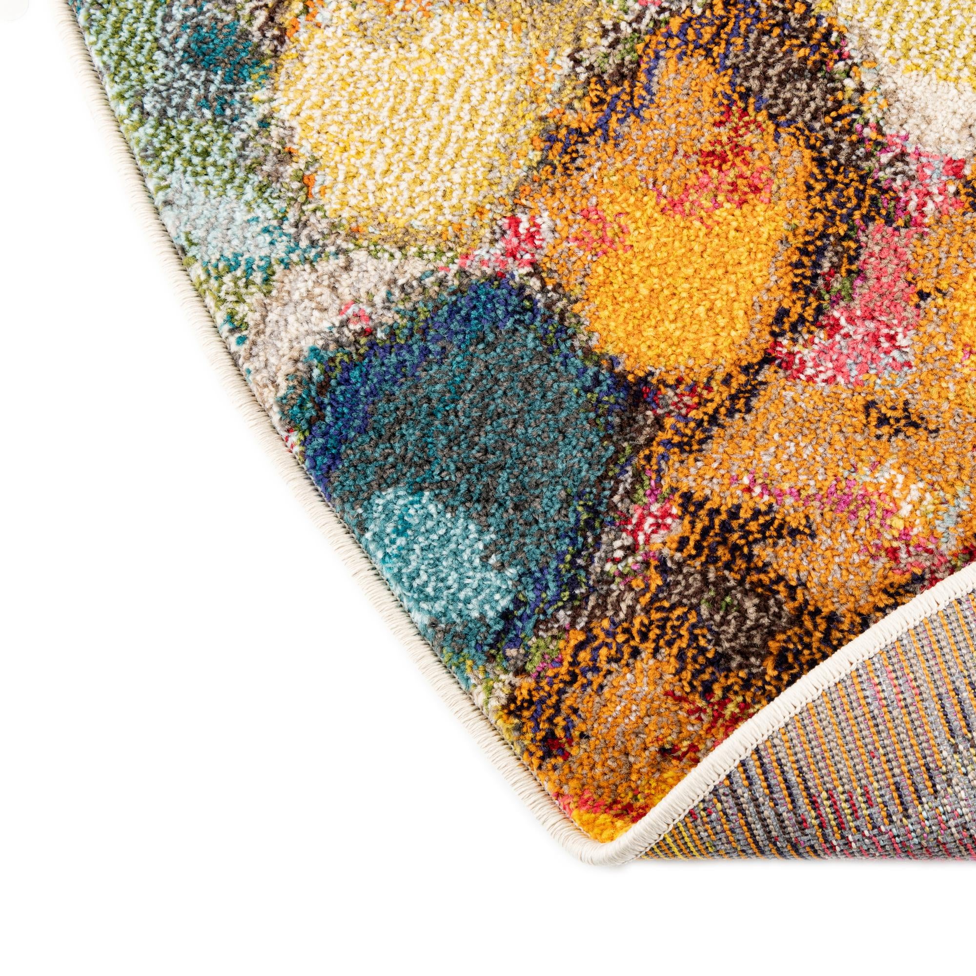 3' 3 x 3' 3 Washable Vivid Round Rug