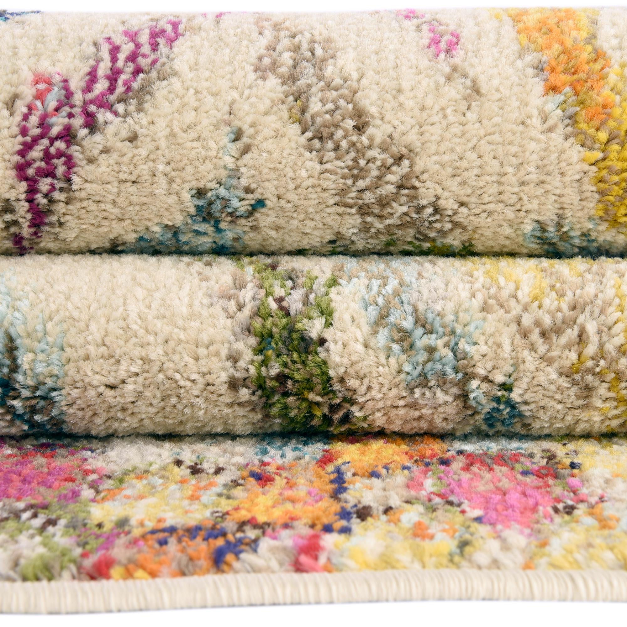 3' 3 x 3' 3 Washable Vivid Round Rug