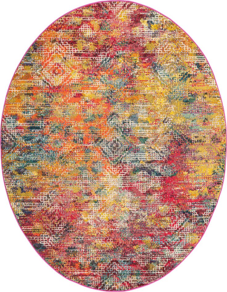 Detail image of 7' x 7' Washable Vivid Round Rug