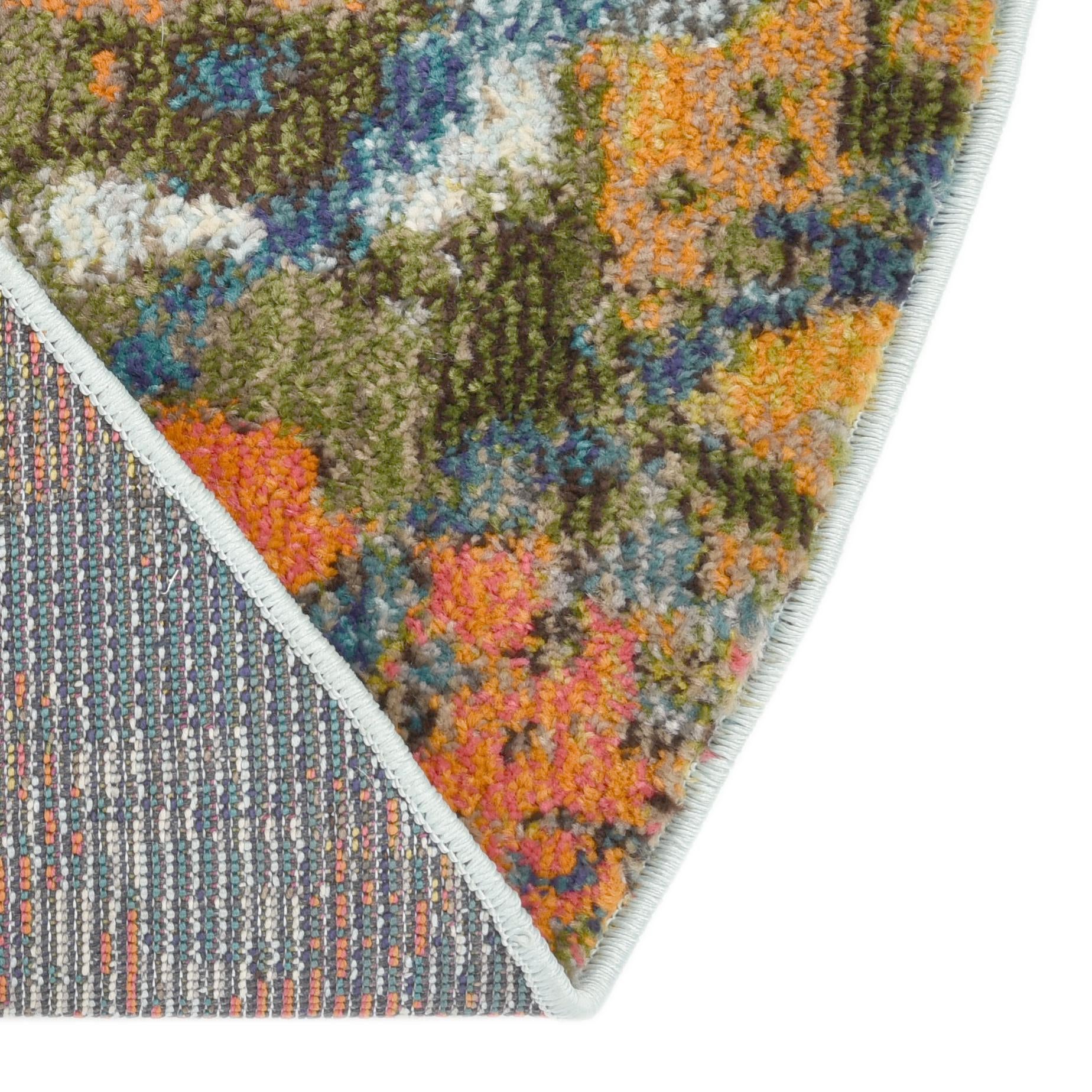 3' 3 x 3' 3 Washable Vivid Round Rug