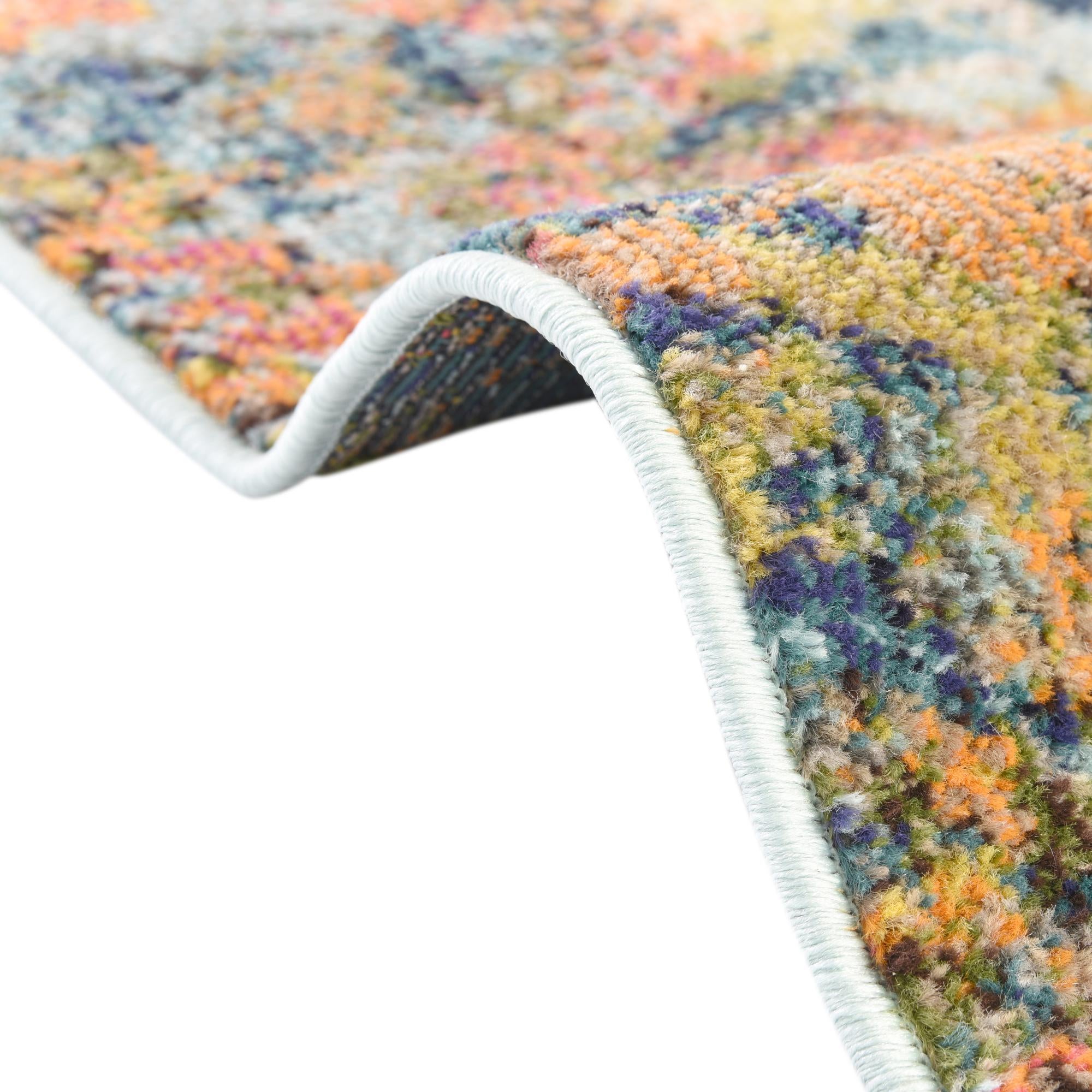 3' 3 x 3' 3 Washable Vivid Round Rug